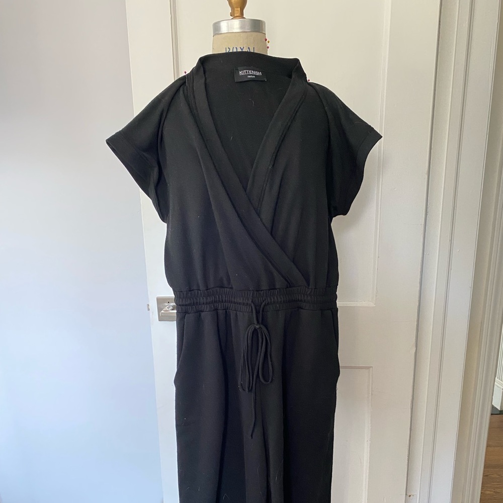 Kittenish Black Capri Jumpsuit